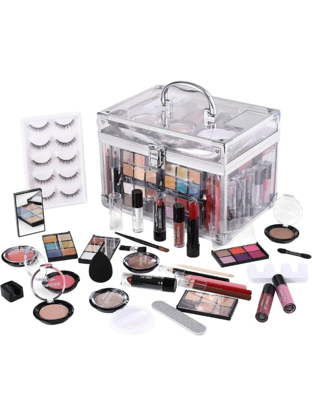 Complete Makeup Kit for Women - Eyeshadow, Lipsticks, Blush, Contour, False
